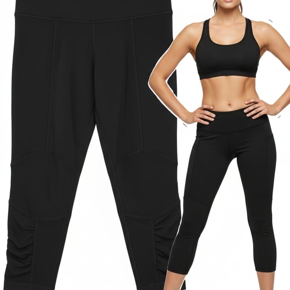 lululemon athletica Black Cropped Leggings